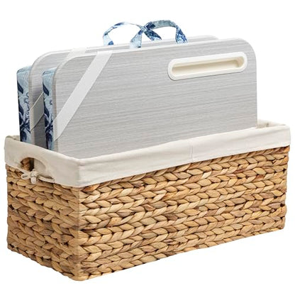 LAPGEAR Designer Lap Desk – Blue Blossoms, 2-Pack with Storage Basket - color: Blue Blossoms, size: 2-Pack + Basket