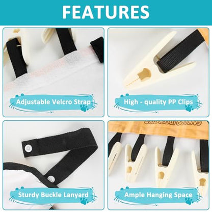 TamBee Travel Hanger Clips, Cruise Ship Essentials Portable Folding Clothes Hanger Clips Towel Drying Rack Sock Dock Swimsuit Drying Rack Hanger with 6 Clips Pack of 3 (Animals) - color: Animals