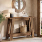 Tribesigns 41.3" Farmhouse Console Table, 2-Tier Wooden Entryway Table with Storage, Rustic Narrow Behind Couch for Living Room, Hallway, Foyer,Brown - color: Brown