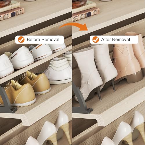 Garvee Shoe Cabinet with 3 Flip Drawers, Hidden Wood Shoe Cabinet,Freestanding Shoe Storage Cabinet with Adjustable Shelf for Entryway Hallwa, Living Room, Living Room, Natural Oak - color: Natural Oak