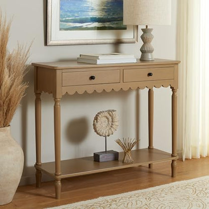 SAFAVIEH Home Collection Haven Desert Brown 2-Drawer Small Console Table for Entryway, Living Room, Foyer - color: Desert Brown