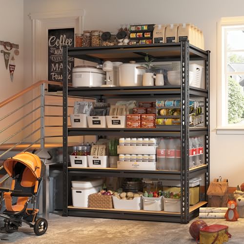 REIBII 2000LBS Garage Shelving Heavy Duty 72''H Storage Shelves 5 Tier Heavy Duty Shelving, Adjustable Metal Shelves for Garage Pantry Closet Kitchen Basement 35.5" W x72 H x 15.8" D, 3 Pack - size: 15.8"D x 35.5"W x 72"H