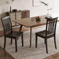COLAMY Wooden Dining Chairs Set of 2, Farmhouse Dining Room Chairs, Windsor Spindle High Back Side Chairs, Armless Rubberwood Kitchen Table Chairs, Dark Brown - color: Dark Brown, size: Set of 2