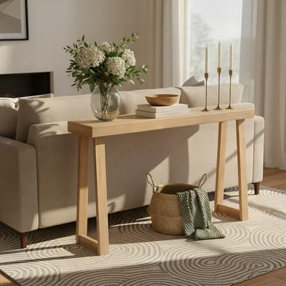 Plank+Beam Classic Console Table, 56 Inch, Blonde | Non-Toxic Finishes, Versatile Design, Elegant Details, Easy Assembly, Quick Setup, Solid Wood - color: Blonde, size: 56" Console Table