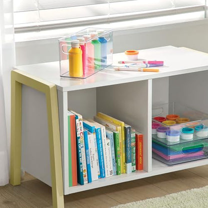 iDesign Slim Clear Plastic Stackable Storage Bin, Tall Narrow, 4-Pack | Kitchen or Pantry Organizer - style: Pack of 4