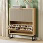 Shoe Cabinet Storage Entryway Slim, Shoe Organizer Cabinet with 2 Flip Drawers, Modern Freestanding Hidden Shoe Rack for Entryway, Natural Wood - size: 2 Flip Drawers