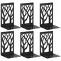 VFINE 6-Piece Modern Metal Bookends for Shelves, Black Tree Book Ends for Books, Decorative Book Organizer for Desk, Non-Skid Shelve Bookends for Home Office - style: Black bookend 3 pairs