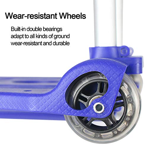 Sutekus Folding Hand Truck and Dolly 110-lbs Lightweight Portable Luggage Cart for School Travel Office Moving (Blue) - color: Blue