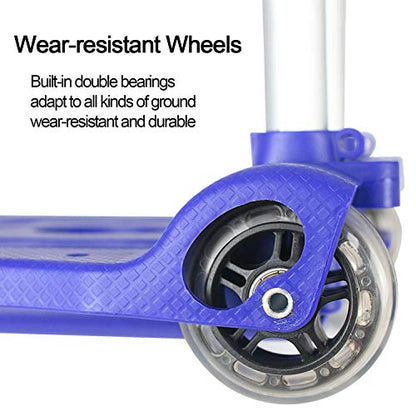 Sutekus Folding Hand Truck and Dolly 110-lbs Lightweight Portable Luggage Cart for School Travel Office Moving (Blue) - color: Blue