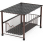 Deco Brothers Stackable Under Sink Organizer with Sliding Basket, Bronze - color: Bronze