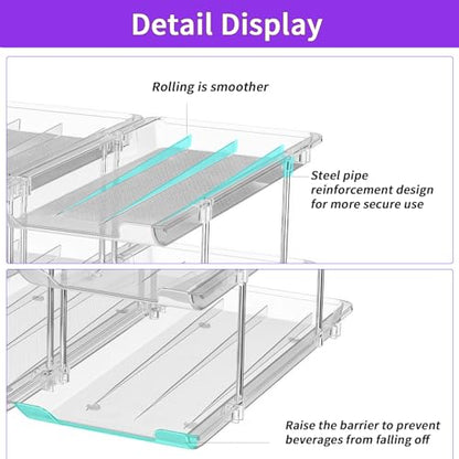 Can Organizer for Pantry, Upgraded Thickened Modular 3-Tier Combinable Can Storage and Beverage Dispenser Rack,Canned Food Organizer Rack Holds 36 Cans, Clear Can Holders for Pantry and Fridge - size: 3 Tiers-9 Pcs