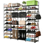 Extra Large Shoe Rack – 4 Columns × 10 Tiers, Holds Up to 72–80 Pairs – Heavy-Duty Stackable Metal Shoe Organizer for Entryway, Closet, Garage