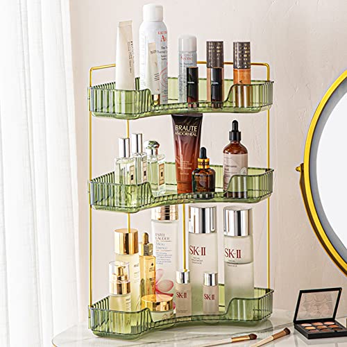 3-Tier Corner Bathroom Counter Organizer – Classic Storage Shelf for Makeup, Perfume & Toiletries, Space-Saving Countertop Tray Fits Bathroom, Dresser, Kitchen (Sage Green) - color: Sage Green, size: Classic-3 Tier