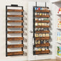 Over the Door Pantry Organizer: Storage and Pantry Organization with Hanging Basket - 8-Tier Metal Spice Rack Adjustable Shelves for Kitchen Laundry Room Bedroom & Bathroom Black - size: 8-Tier