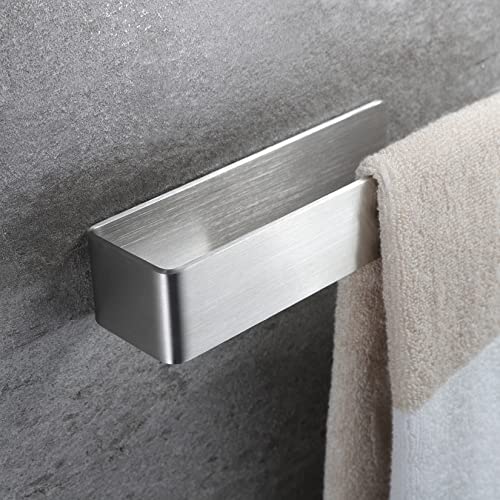 Taozun Towel Holder 11.8 Inch Brushed Hand Towel Rack Bathroom Towel Bar Adhesive Towel Ring Stainless Steel Hand Towel Hanger, Stick on Wall | Hand Towel Hanger, Self Adhesive, Stainless Steel, Brushed Finish, Silver, No Drilling, Sturdy, Space saving, S