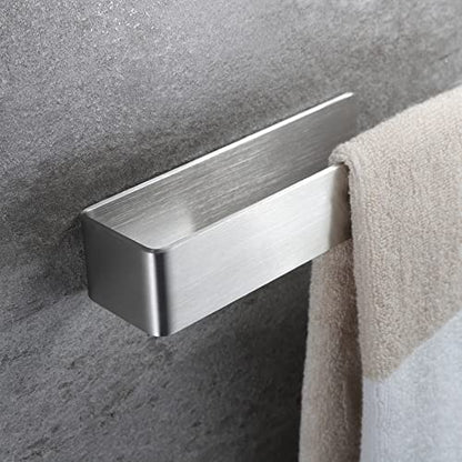 Taozun Towel Holder 11.8 Inch Brushed Hand Towel Rack Bathroom Towel Bar Adhesive Towel Ring Stainless Steel Hand Towel Hanger, Stick on Wall | Hand Towel Hanger, Self Adhesive, Stainless Steel, Brushed Finish, Silver, No Drilling, Sturdy, Space saving, S