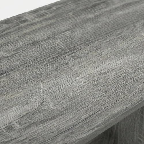 French Oak Grey/Black Compact Computer Study Desk, Modern Design, Sturdy Construction, Ideal for Home or Office workspace, Durable Finish - color: French Oak Grey/Black