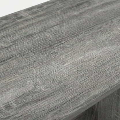 French Oak Grey/Black Compact Computer Study Desk, Modern Design, Sturdy Construction, Ideal for Home or Office workspace, Durable Finish - color: French Oak Grey/Black