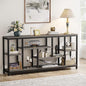 Tribesigns Console Sofa Table, 70.9 inch Extra Long Console Table Behind Couch with Storage Shelves, 3-Tier Modern Narrow Entryway Hallway Accent Table for Living Room, Grey - color: Grey
