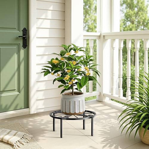 bussdis 10.24IN Short Plant Stand-Heavy Duty Flower Pot Stand, Potted Plant Holder, Anti-rust Metal Plant Pot Shelf for Room Indoor and Outdoor Courtyard, Gardens.