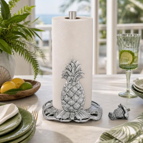 Arthur Court Pineapple Paper Towel Holder Decorative Aluminum Metal 14.5 Inch for Kitchen Countertop - size: Pineapple