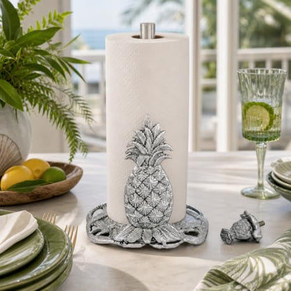 Arthur Court Pineapple Paper Towel Holder Decorative Aluminum Metal 14.5 Inch for Kitchen Countertop - size: Pineapple