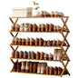 Choclaif Free Standing Shoe Racks for Closet, Shoe Shelf Bamboo Shoe Rack for Bedroom, Entryway Hallway Closet Living Room Organizer（5 Tier） - size: 5 Tier