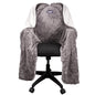 The Original Office Chair Blanket by SnuggleBack; Cozy Comfy Office Desk Chair Wrap Attaches for Hands-Free Warmth. Stay Warm In The Winter or Summer. (Grey Pattern Fleece) - color: Grey Pattern Fleece