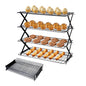 4 Tier Collapsible Cooling Rack, Adjustable Stackable Stainless Steel Baking Rack with Leak-Proof Mesh & X-Shaped Structure, Dishwasher Safe for Cookies, Bread, Pastries
