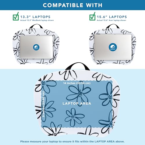 LAPGEAR MyStyle Lap Desk – Brushed Flower, Fits 15.6” Laptops - color: Brushed Flower