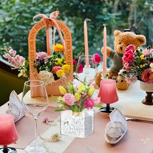 KissYou Acrylic Box with Lid 2 Pieces Clear Square Cube Jewelry Storage Box Small Plastic Containers for Weddings, Candies & Accessories - size: 2.95 x 2.95 x 2.95 Inch