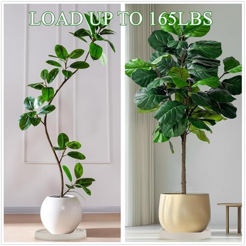 2 Pack Plant Caddy with Wheels,10" Rolling Plant Stand 165 LBS Heavy Duty with Hidden 360 ° Rotating Silent Wheel Wheels for Outdoor Indoor Large Plant Pots, Flower Pot, Patio - size: 10"-(2 Pack)