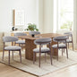 COLAMY Wooden Dining Chairs Set of 6, Modern Fabric Upholstered Dining Room Chair, Farmhouse Kitchen Chair with Foot Pegs, Light Grey - color: Lightgrey, size: Set of 6