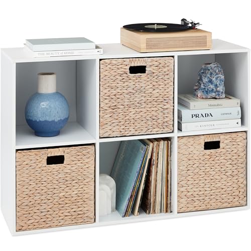 Best Choice Products 6-Cube Storage Organizer, 13.5in Shelf Opening, Bookcase, Display Shelf, Customizable w/ 3 Removable Back Panels – White - color: White, size: 6-Cube, 13.5in Shelf Opening, No Legs