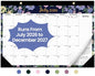 Desk Calendar 2026-2027, 18-Month Calendar Runs from July 2026 to December 2027, Large 17" x 12" Monthly Desktop & Wall Calendar for Home & Office - Midnight Garden - color: g-Midnight Garden, size: Jul 2026 – Dec 2027