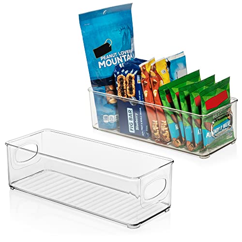 CLEARSPACE Plastic Pantry Organization and Food Storage Bin – Great Kitchen Fridge Organizer Bins, 2 Pack - size: 2 Pack