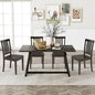 COLAMY Wooden Dining Chairs Set of 4, Solid Rubberwood Kitchen & Dining Room Chairs,Windsor Style Seating, Rustic Dining Table Chairs, Non-Slip Foot Pads, Farmhouse & Traditional Seating,Dark Brown - color: Darkbrown, size: Set of 4