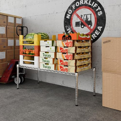 18" Deep x 42" Wide x 14" Height Wire Shelving Kit | 1-Tier | NSF Commercial Storage Rack Unit - size: 18" Deep x 42" Wide