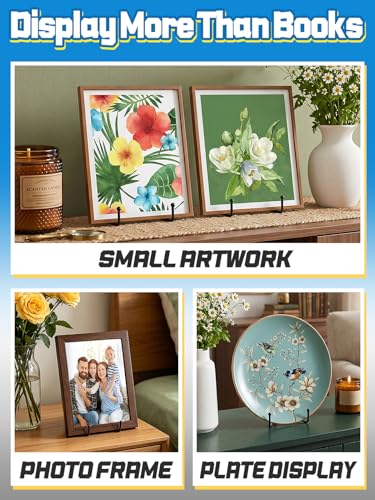 6Pcs 4Inch Steady Metal Book Stand for Display, Classroom Must Haves | Multipurpose Books Holder Easel, Steady on Desk, Back to School Teacher Supplies - size: 4 Inch