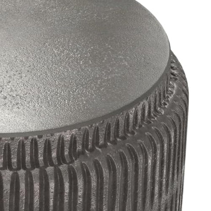 HomeStock Metal Side Table, Industrial Modern End Table, 15 Wide Graphite Finish