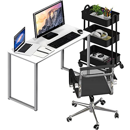 SHW Mission 32-Inch Home Office Computer Desk, White - color: White, size: 32-Inch