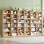 Natural Bookcase with Open Display Shelves, Large Triple Wide Bookshelf, 71.6” Tall 6 Tier Book Case for Living Room, Home Office, Library Bookshelf 2PCS - color: Natural, size: Wide 59.1 Inch-2pc