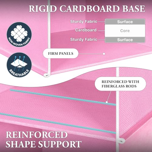 Simple Houseware 6 Shelf Hanging Closet Organizer, Pink - color: Pink, size: 6 Shelf