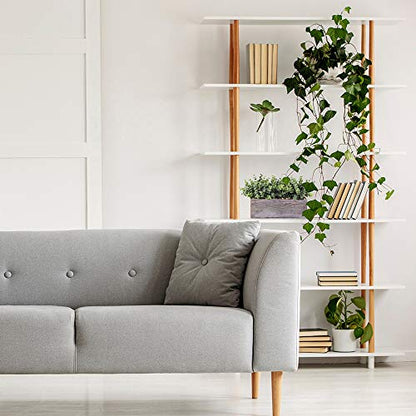 Winlyn Faux Eucalyptus Plants in Rustic Rectangular Wood Planter Box Artificial Eucalyptus Greenery Arrangement Potted Plant in Dusty Green for Wedding Centerpiece Office Room Table Windowsill Décor