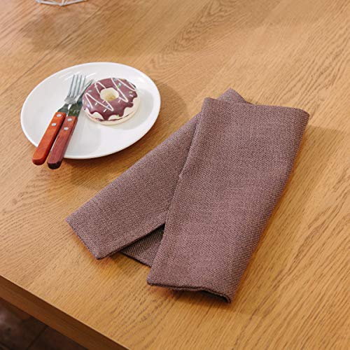 4 Piece Soft Handmade Faux Linen Place Mats Heat Resistant Dining Table Place Mats Kitchen Table Mats 12 x 18 Coffee Brown - color: Coffee Brown, size: Rectangular Placemats 12" x 18"