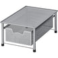 Simple Houseware Stackable Cabinet Basket Drawer Organizer, Silver - color: Silver, size: 1-Tier