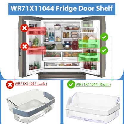 WR71X11044 WR71X11059 Refrigerator Door Shelf Bin (Right Side) ,Compatible with GE Refrigerator Replacement Shelves Replaces PS6011779, AP5656690, 2691847, EAP6011779 Refrigerator Parts & Accessories