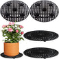 4 Pcs Black Plastic Plant Pot Holder, Heavy Duty Stand for Indoor/Outdoor (4x30cm/12inch)