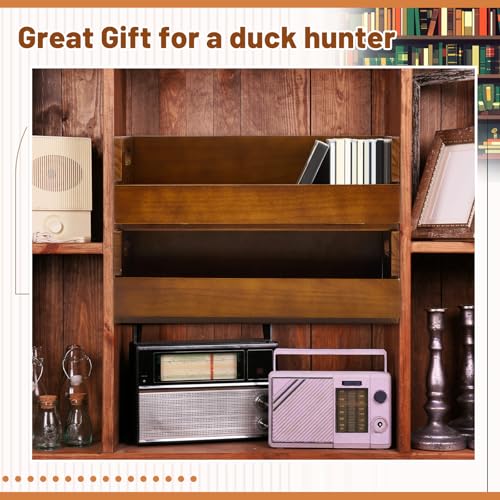 CroBlissful 4 Set Wooden CD Storage Box,Holds 144 CDs(36 Each),Stackable CD Holder Organizer with Magnetic Front Flap and Carrying Handles for DVDs, Cassette Tapes and Movie Cases (Brown) - color: Brown