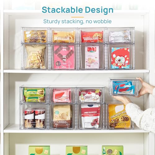 Vtopmart 8 Pack Clear Stackable Storage Drawers - style: 6 Medium+2 Small